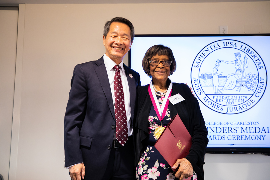 The Honorable Lucille Simmons Whipper and President Andrew Hsu