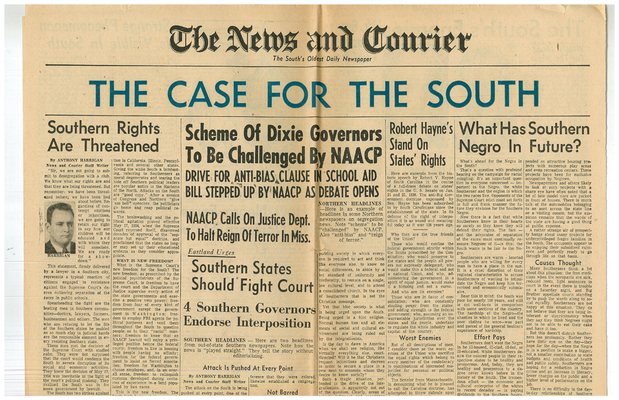 The News and Courier, "The Case for the South"
