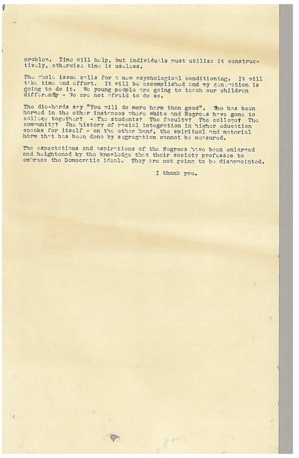 Page 3 of Frank Sturcken’s speech, “The Liquid South” (1951).