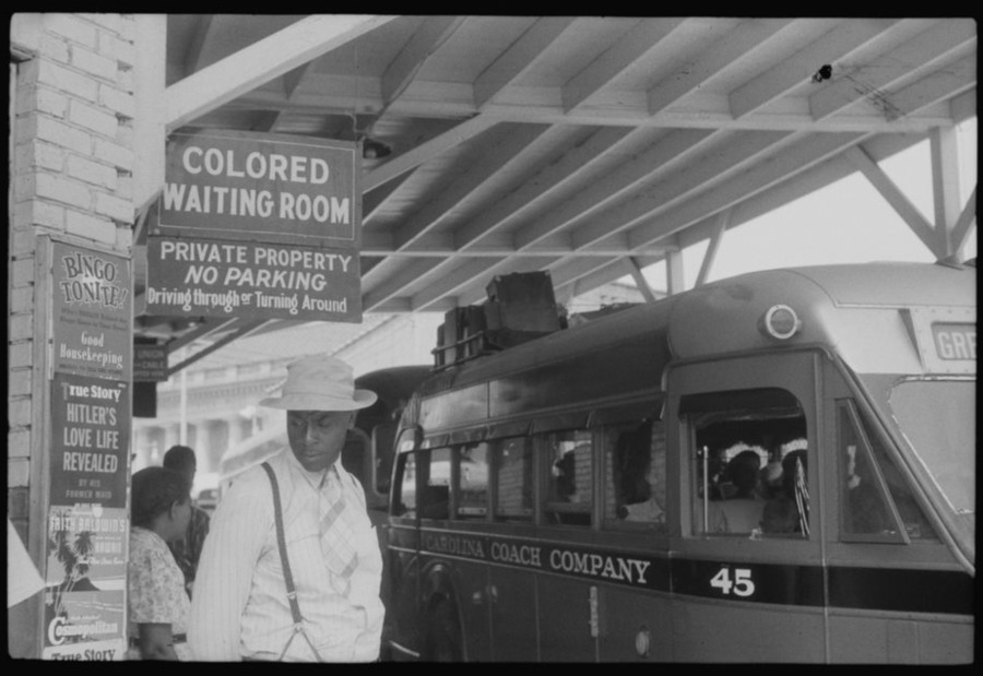 Segregated bus station in North Carolina, May, 1940