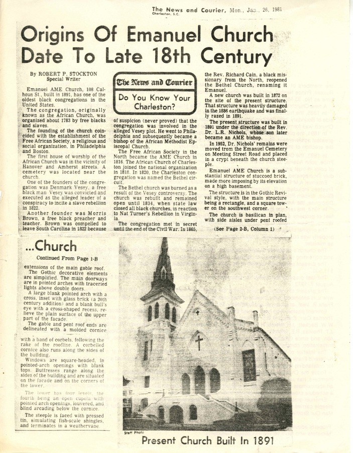 News and Courier, Jan. 26, 1981