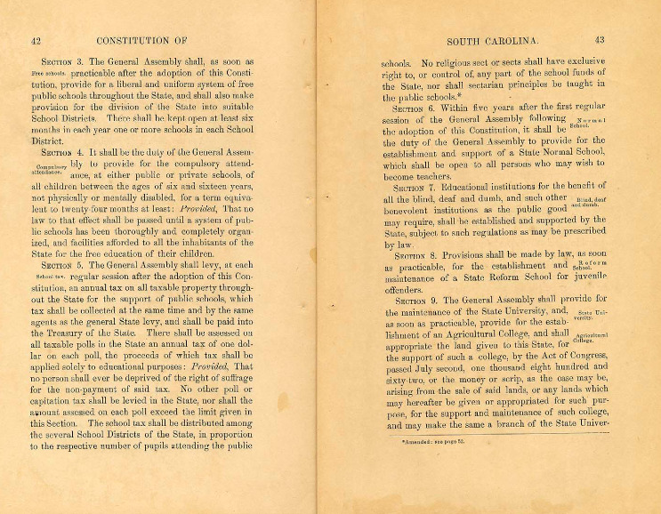 South Carolina Constitution, 1868 