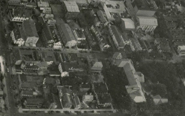 Aerial view of St. Philip Street, pre-1953