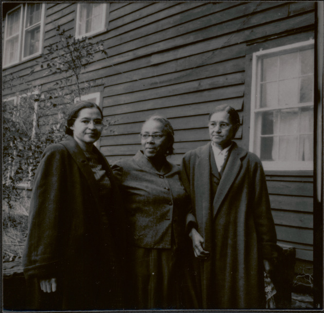 Rosa Parks, Mrs. Septima Clark, Mrs. Leona McCauley, Highlander Folk School, Dec. 1956