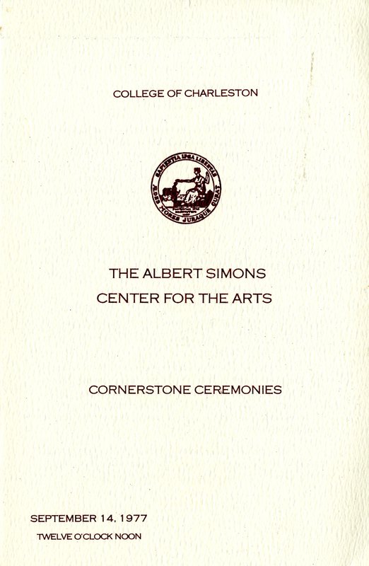 Program, Simons Center Cornerstone Ceremony