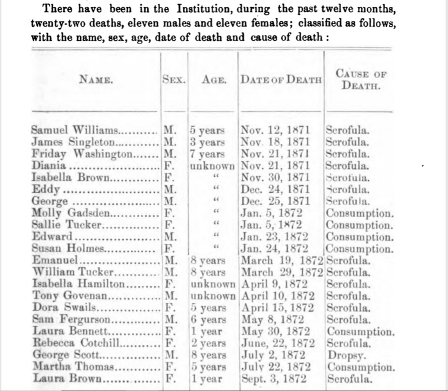 1872-73 General Assembly Report on Asylum