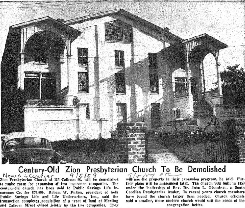 Newspaper Article Reporting the Demolition of the Church