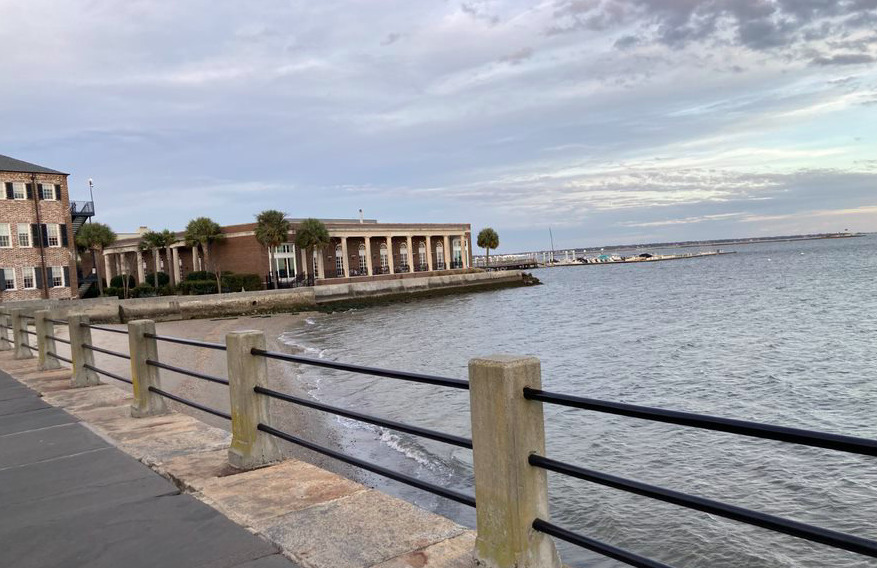  Charleston Battery overlooking the Cooper River, corner of East Bay and Water Streets, 2023