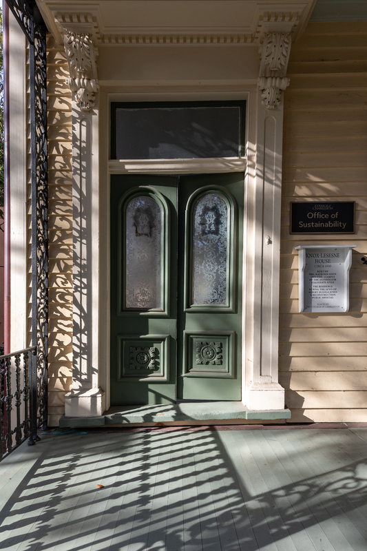 Piazza and front doors, 2019