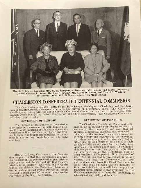Members of Charleston’s Confederate Centennial Commission