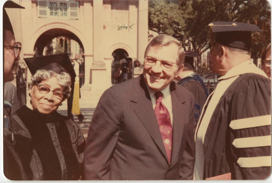 Septima Clark receiving honorary doctorate from College of Charleston, 1978