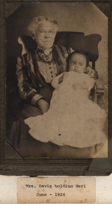 Photo of Mrs. Clark with Nerie Jr. 1924
